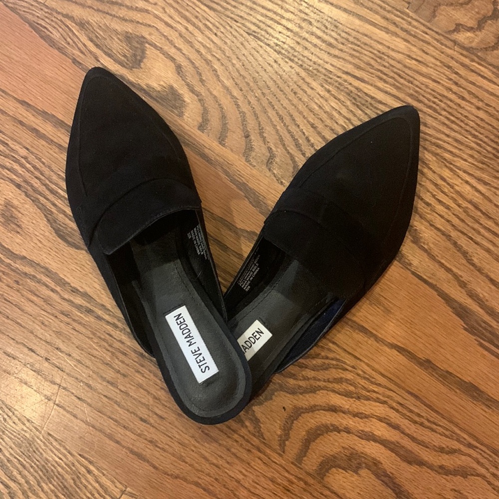 Steve Madden suede pointed toe slides